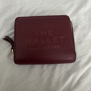 Used Marc Jacobs Pebbled Burgundy Zip Card  The Wallet